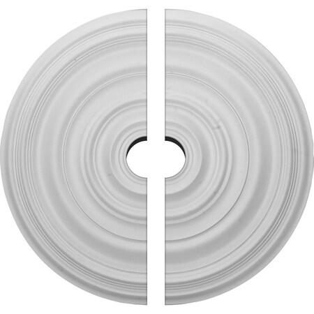 Ekena Millwork Carton Smooth Ceiling Medallion, Two Piece (Fits Canopies up to 9 1/8"), 29 1/8"OD x 4"ID x 1 1/2"P CM29CA2-04000